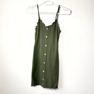 Green Strap Dress made from recycled materials
